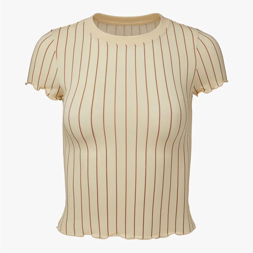 Baby Tee - Cream/Mocha Mousse / S